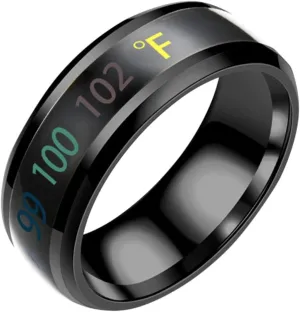 High Polished Smart Ring Temperature Ring for Couples Stylish Wedding Jewelry