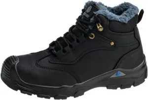 Inner fleece Construction Boots for Men Winter Work Hard Toe Steel Toe Construction Site Footwear for Anti-slip Pierce Proof Insulated Warm Thermal Waterproof Protective