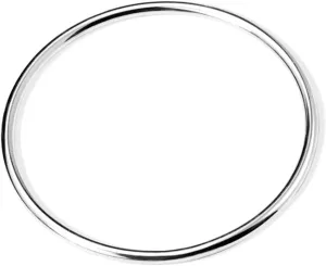 Jude Jewelers Stainless Steel Classical Simple Plain Polished Round Circle Bangle Bracelet