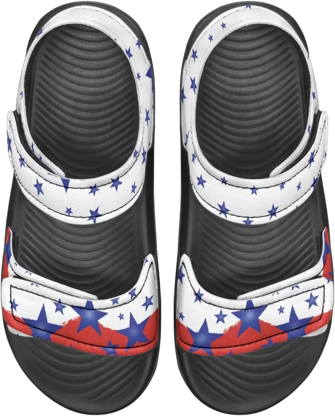 Kids Sandals Cartoon Car Print Athletic Sandals for Boys US 5 Causal Summer Sport Shoes with Adjustable Strap for Hiking Walking Beach Pool