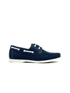 Lace Boat Shoes Navy