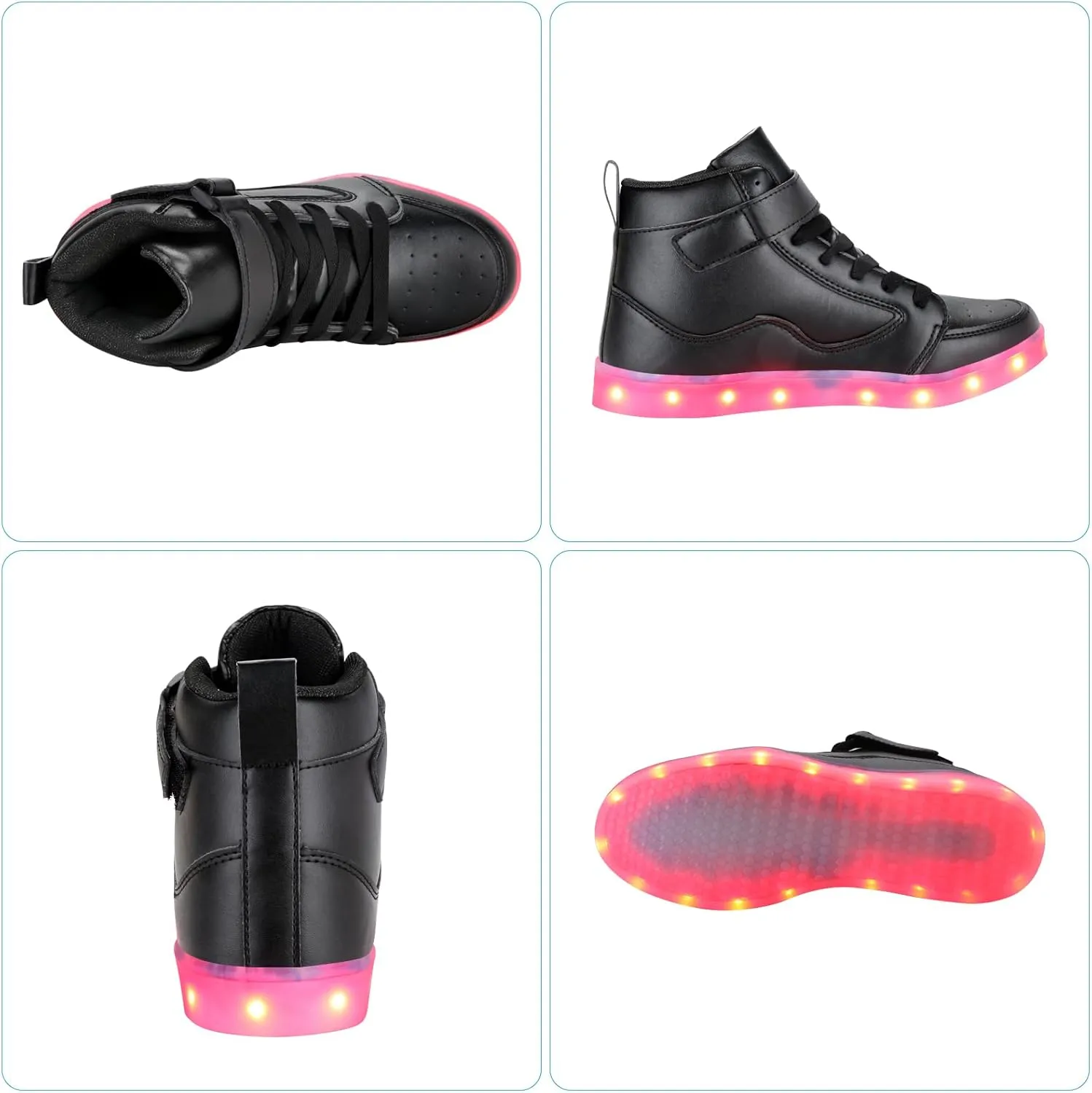 Light Up Shoes Men Women LED Shoes USB Charging Adult High Top LED Sneakers Glow in The Dark Footwear for Dancing Party Festivals Festivals