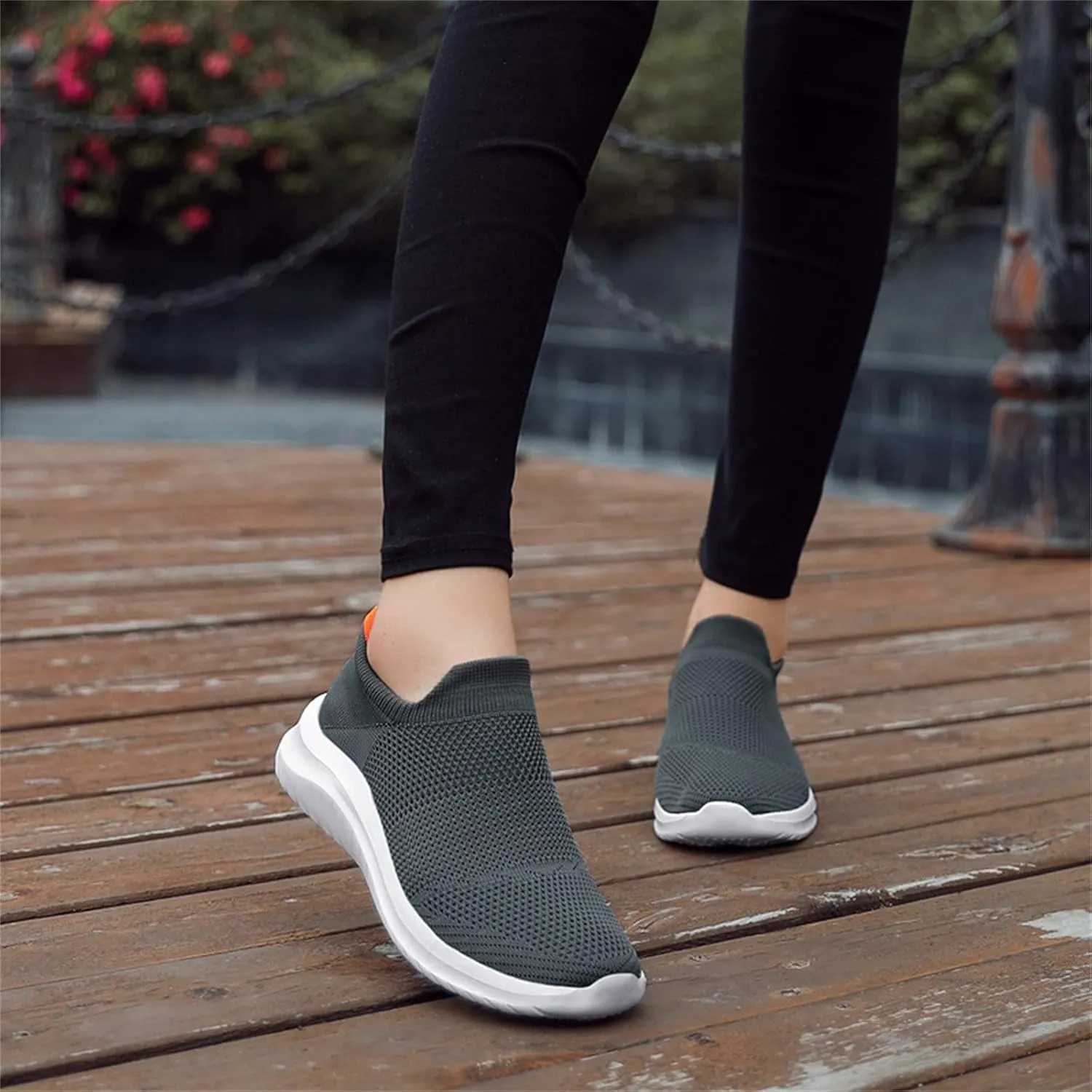 Lightweight Diabetic Shoes for Men Comfortable Breathable Stretch Canvas Slip on Sneaker Non Slip Walking Shoes