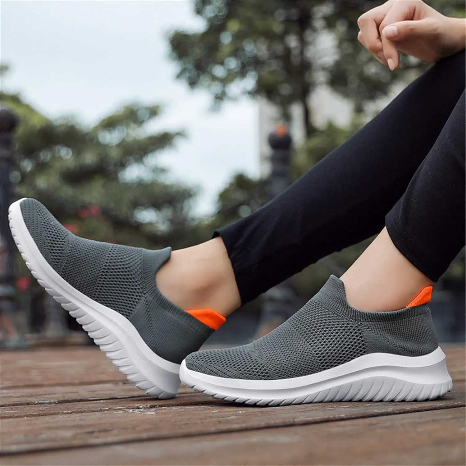 Lightweight Diabetic Shoes for Men Comfortable Breathable Stretch Canvas Slip on Sneaker Non Slip Walking Shoes