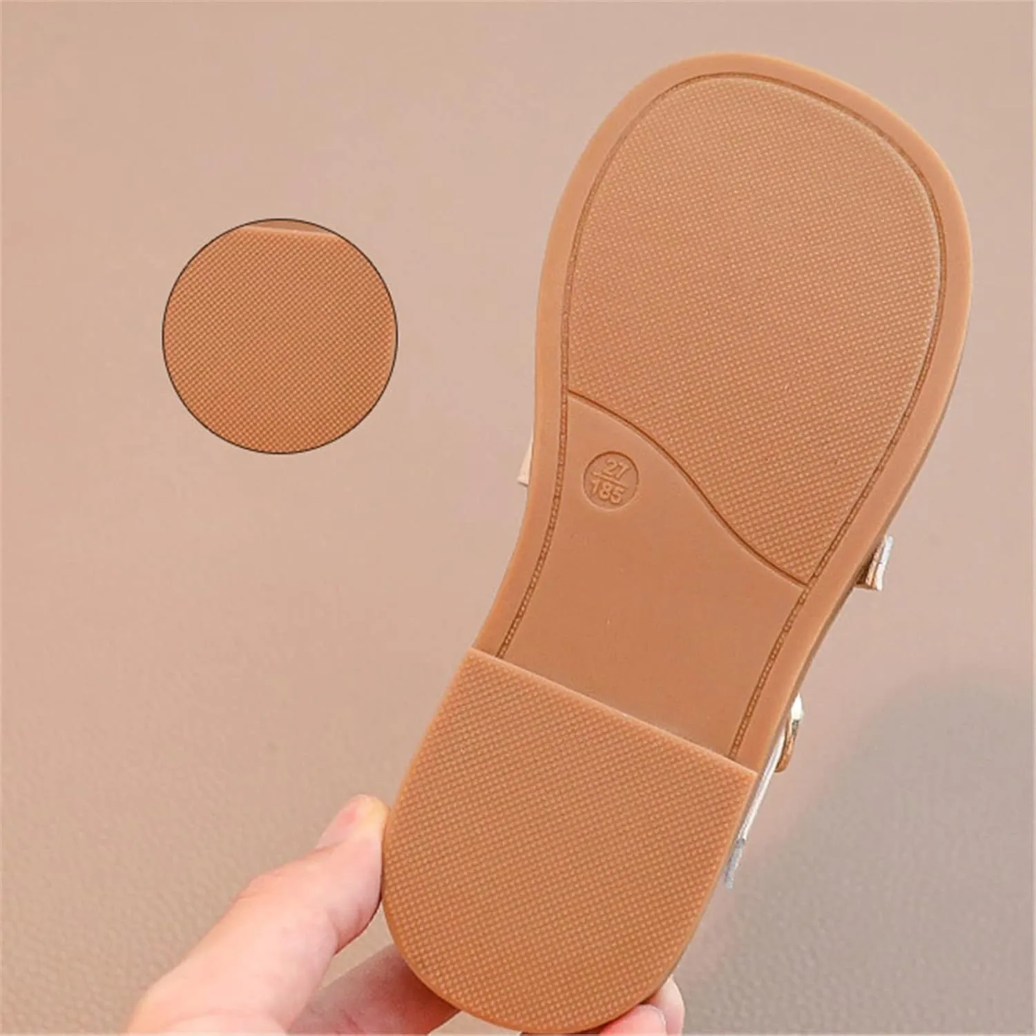 Little Girl's Adorable Princess Party Dress Shoes Double Buckle Strap Wedding Low Heel Sandals for Lass