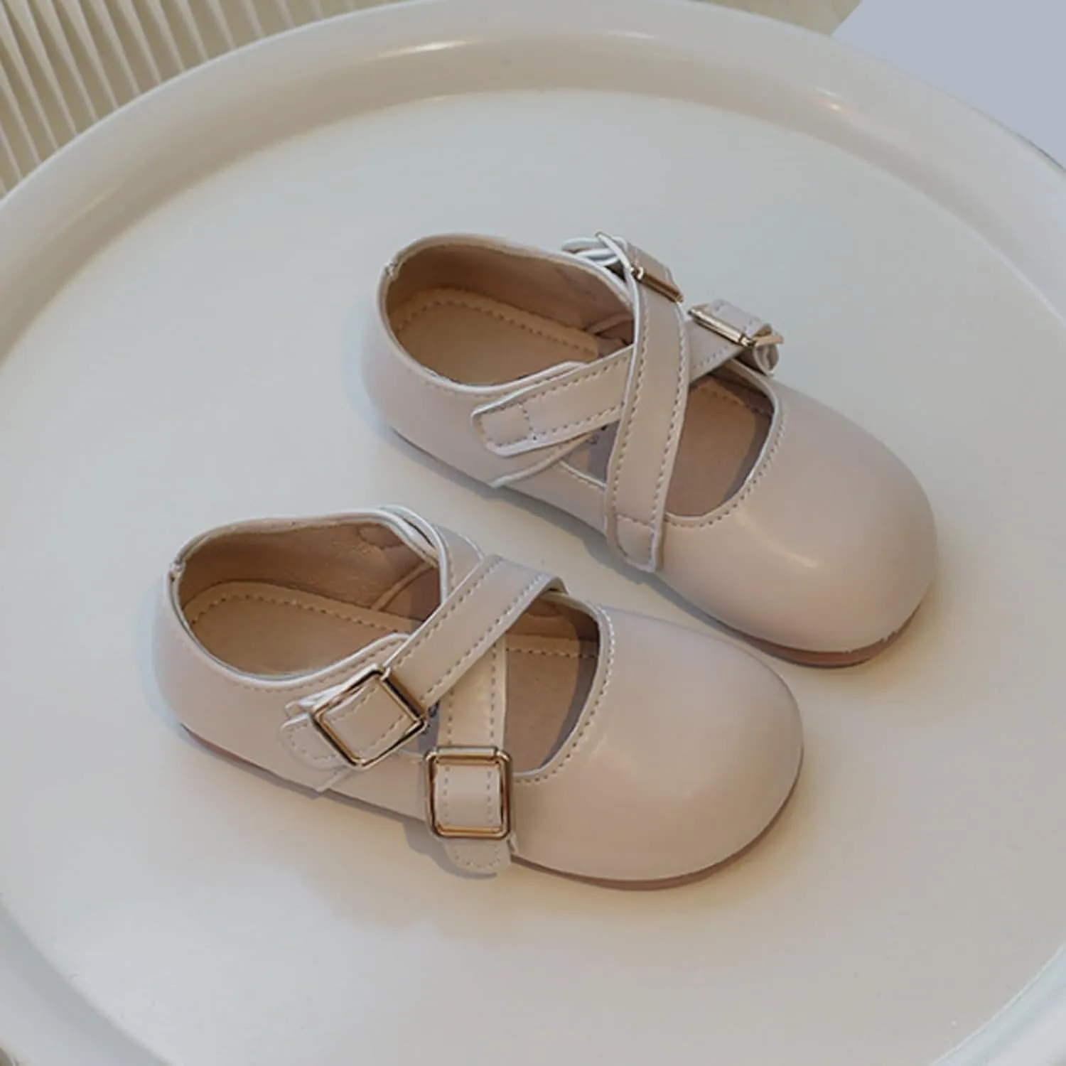 Little Girls Mary Jane School Uniform Shoes Buckle Strap Dress Flats Moccasins Toddler Princess Girls Dress Shoes