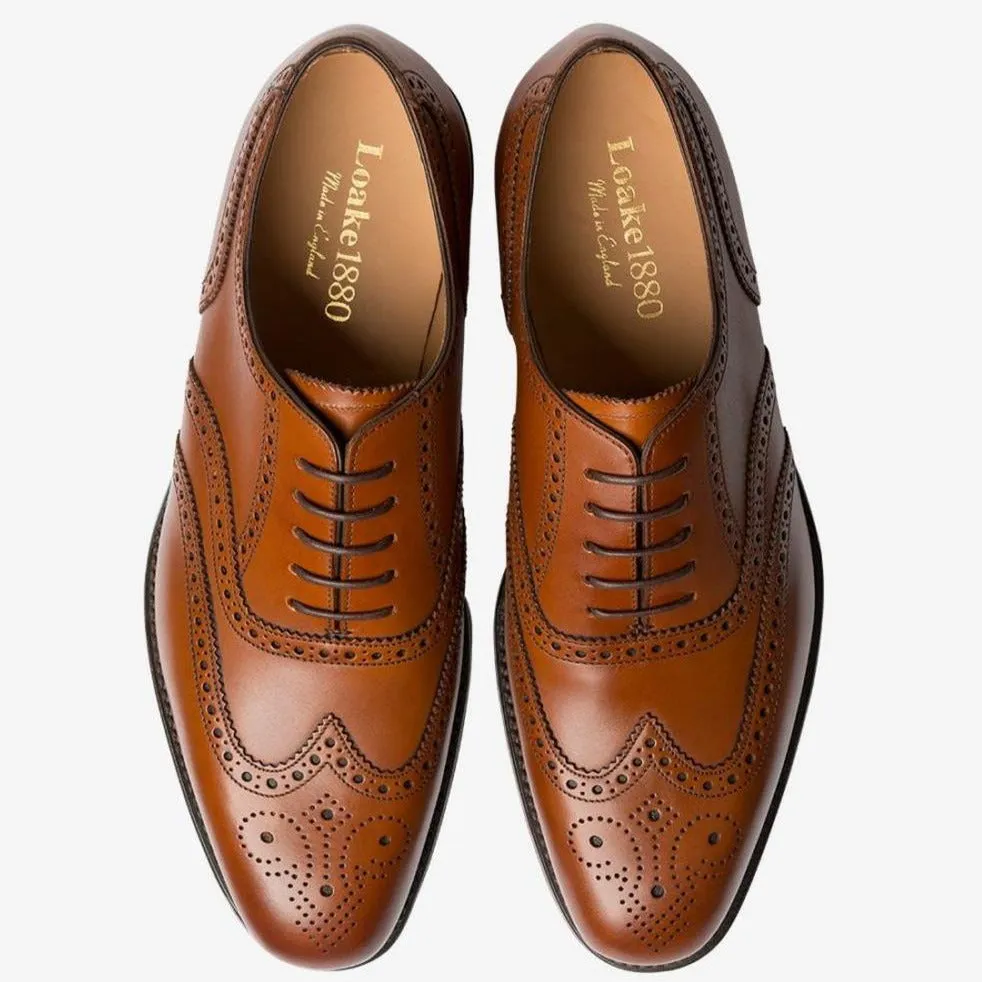 Loake Buckingham Brown Oxford Brogue Shoes