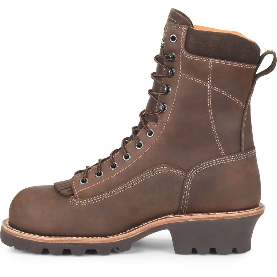 Men's 8 inch Birch Composite Toe Logger Work Boots CA7522