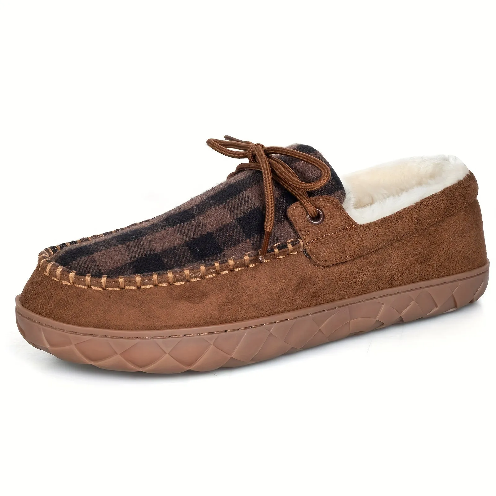 Men's Size 16 Plus Size Vintage Thermal Loafers with Plush Lining