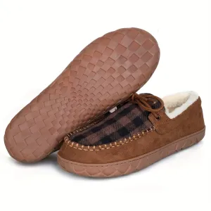 Men's Size 16 Plus Size Vintage Thermal Loafers with Plush Lining