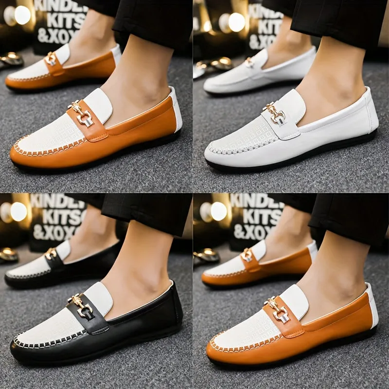 Mens UltraLightweight Loafers Timeless Comfort | White Caramel Color Black