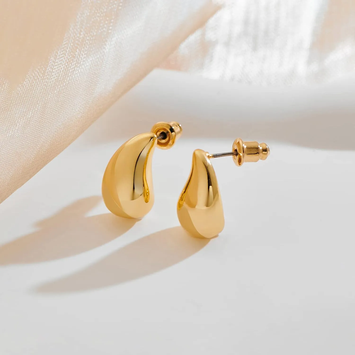 MUYAN Small Drop Earrings for Women Polished Tear Drop Earrings Fashion Jewelry