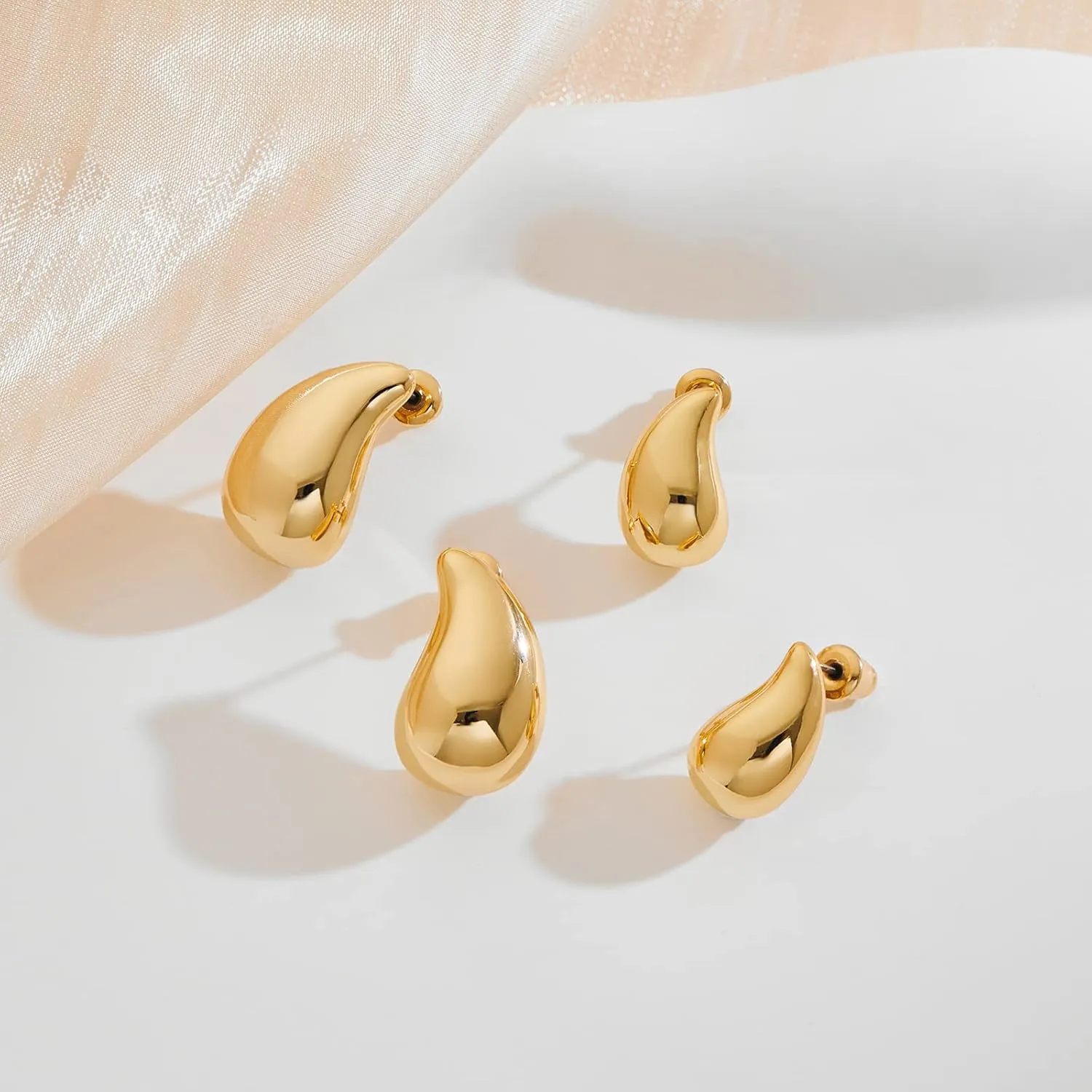 MUYAN Small Drop Earrings for Women Polished Tear Drop Earrings Fashion Jewelry