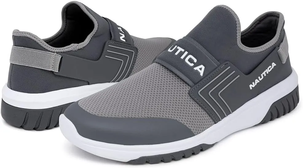 Nautica Men's Slip-On Sneakers  Casual Fashion Shoes for Walking, in Medium & Wide Widths