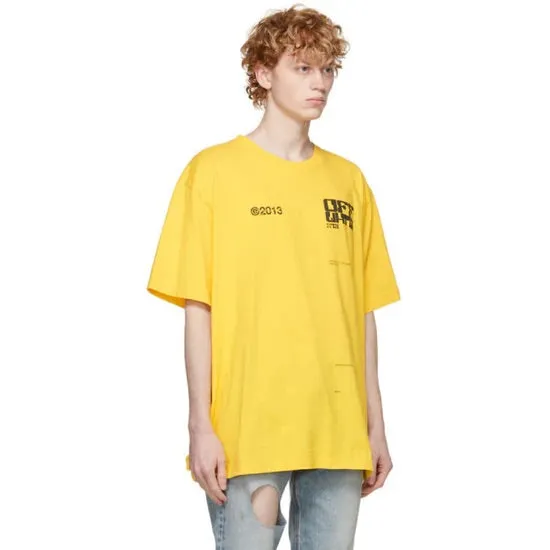 Off-White Tech Marker S/S Oversized Maize Black T-Shirt