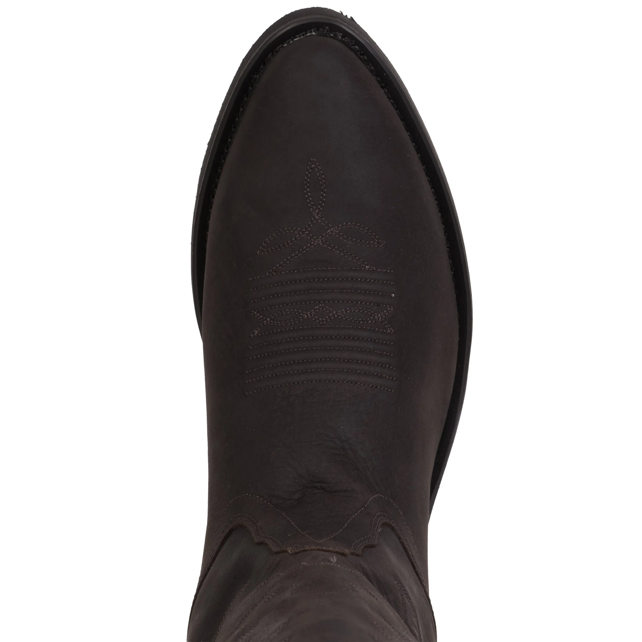 Old West Brown Mens Distress Leather Brown Round Toe 13in Cowboy Boots 8 D