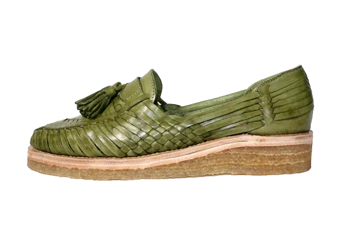 Olive Moderno Huarache Loafer