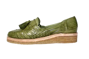 Olive Moderno Huarache Loafer