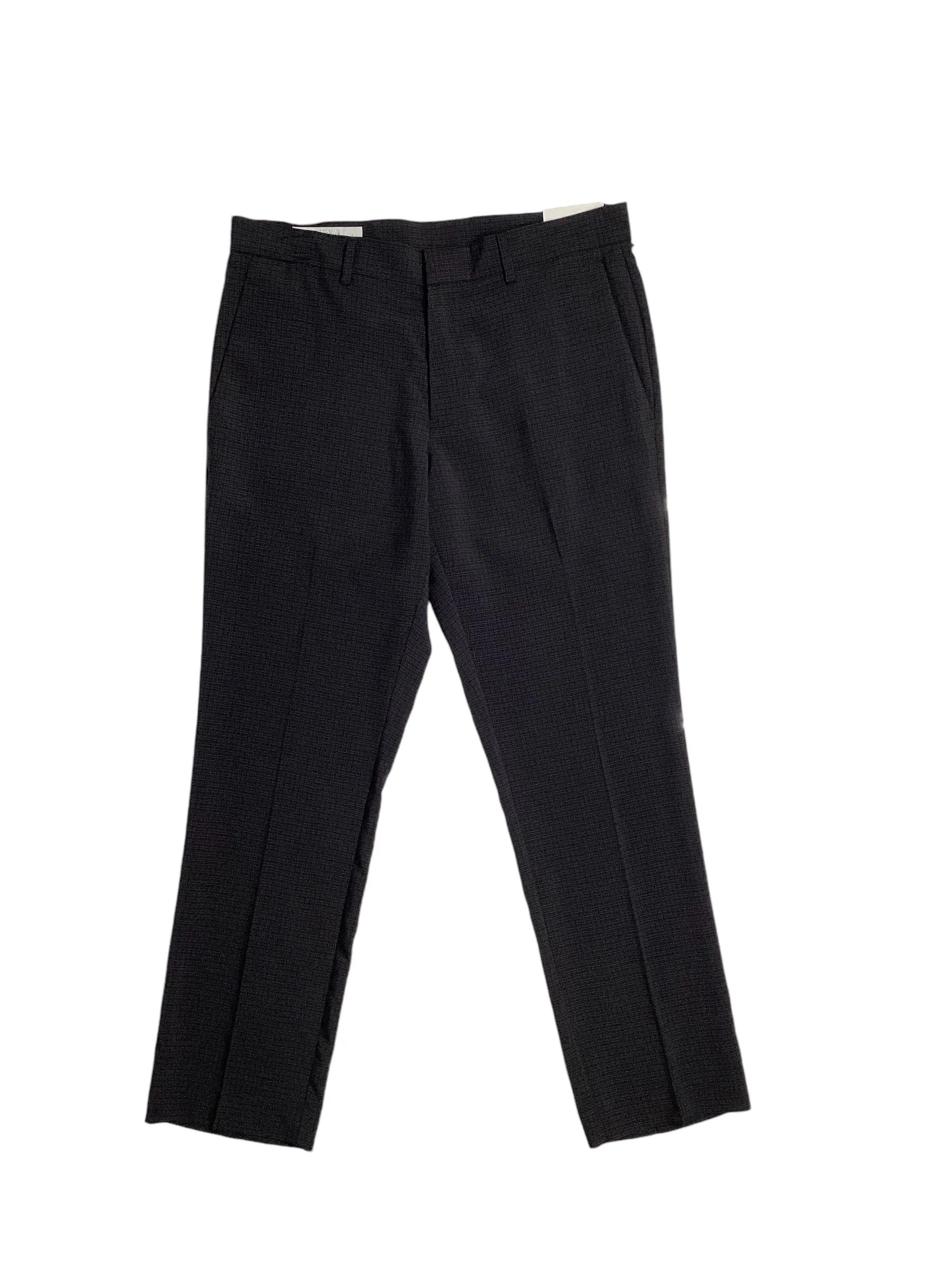 Perry Ellis Portfolio Men's Slim Fit Twill Pants Caviar Black 30 x 30