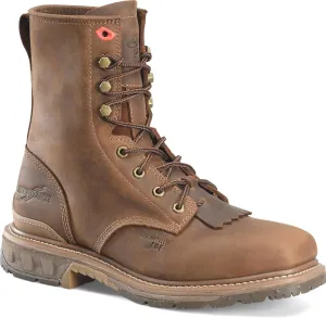 PHANTOM RIDER Men's Dailor 8 Wide Square Composite Toe Lacer Work Boots with Dual-Density Comfort Footbed & Oil- and Slip-Resistant Outsole, Brown - 11 D