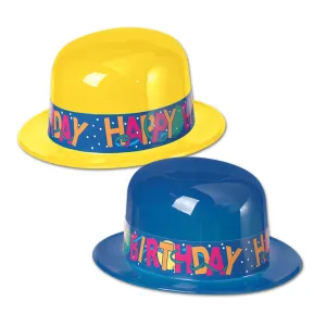 Plastic Derbies w/Happy Birthday Band