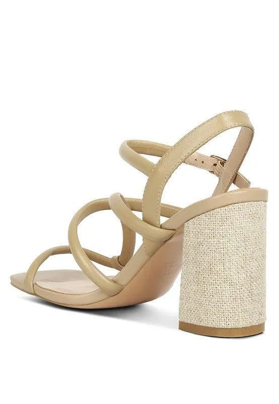 Rag & Co. Artha Open Square Toe Block Heel Sandals