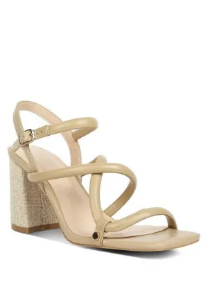 Rag & Co. Artha Open Square Toe Block Heel Sandals