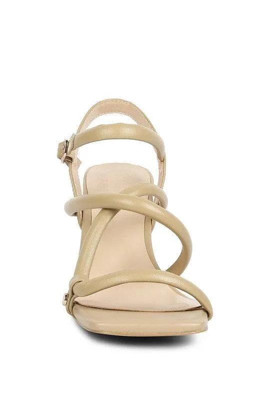 Rag & Co. Artha Open Square Toe Block Heel Sandals