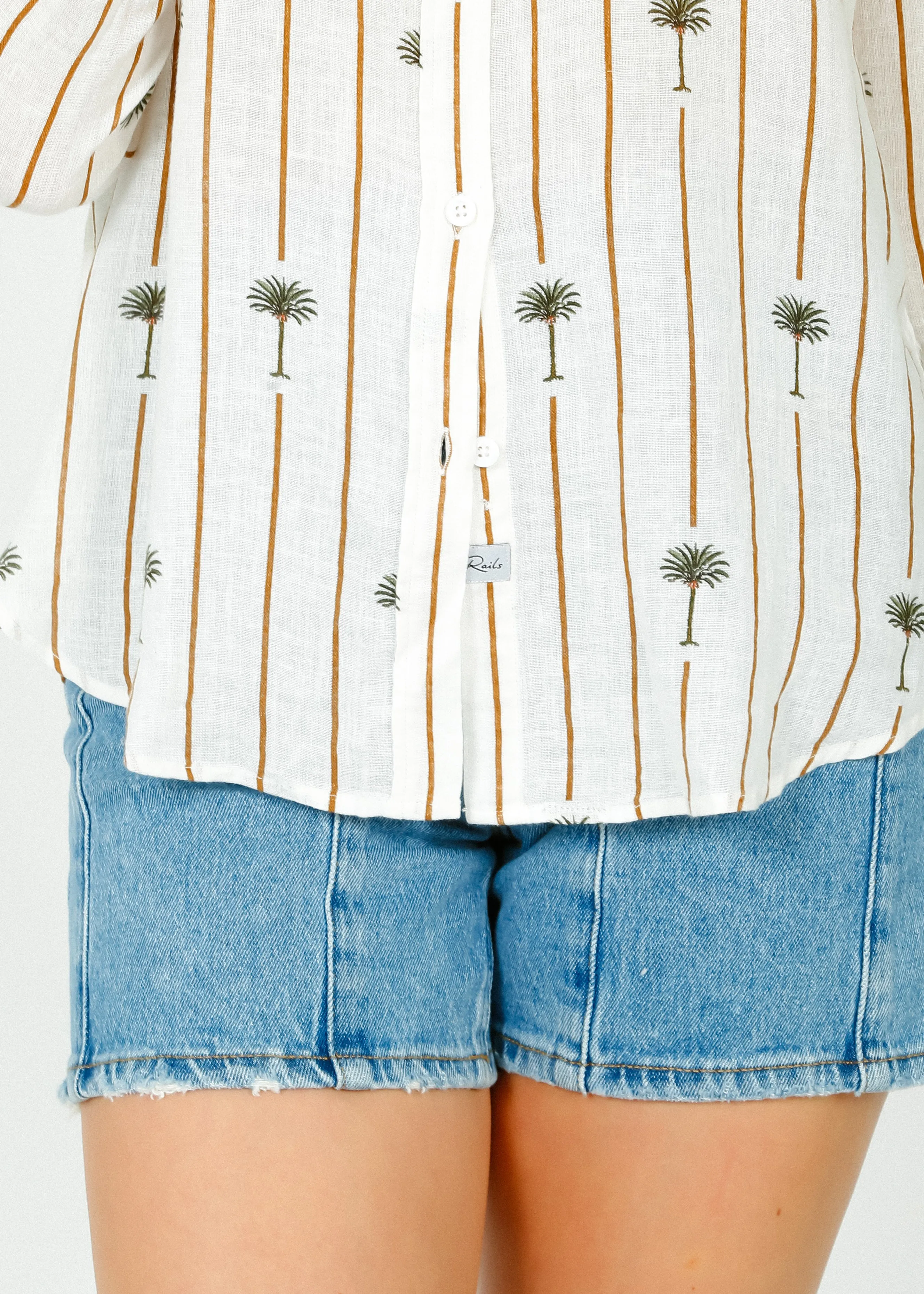 RAILS Charli Shirt in Stripe Palms
