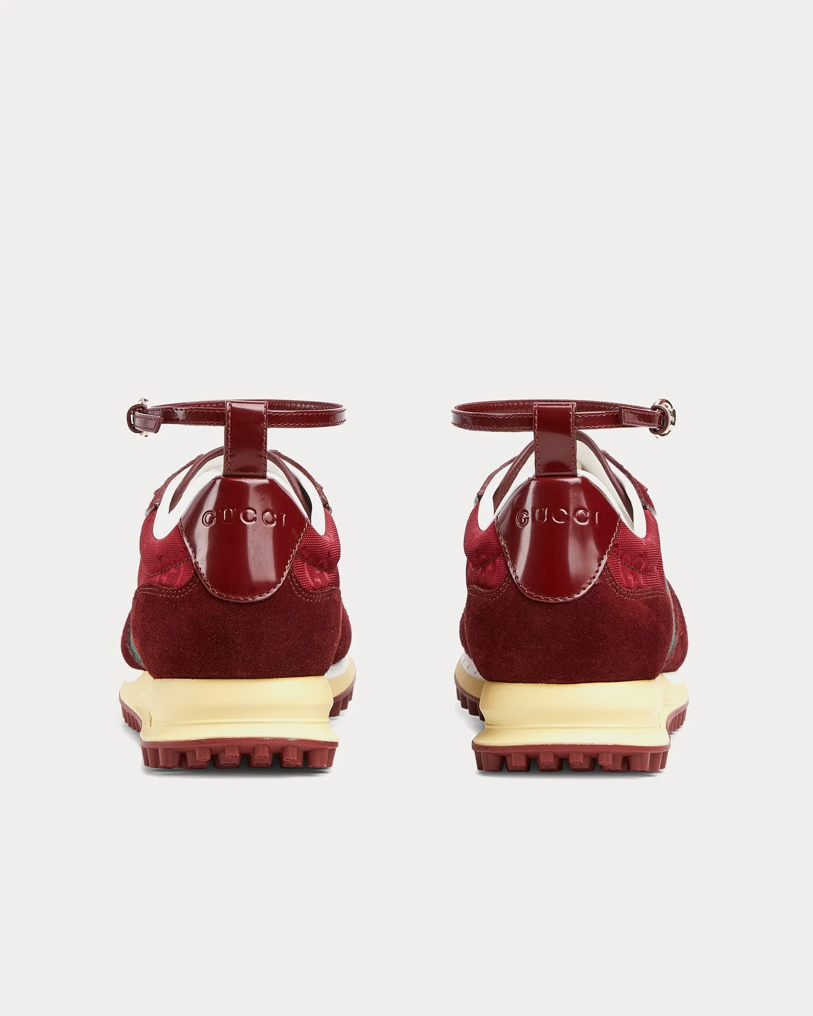 Re-Motion with GG Nylon Gucci Rosso Ancora Red Low Top Sneakers