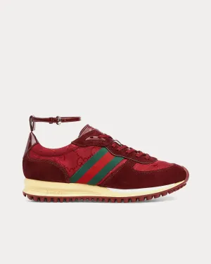 Re-Motion with GG Nylon Gucci Rosso Ancora Red Low Top Sneakers
