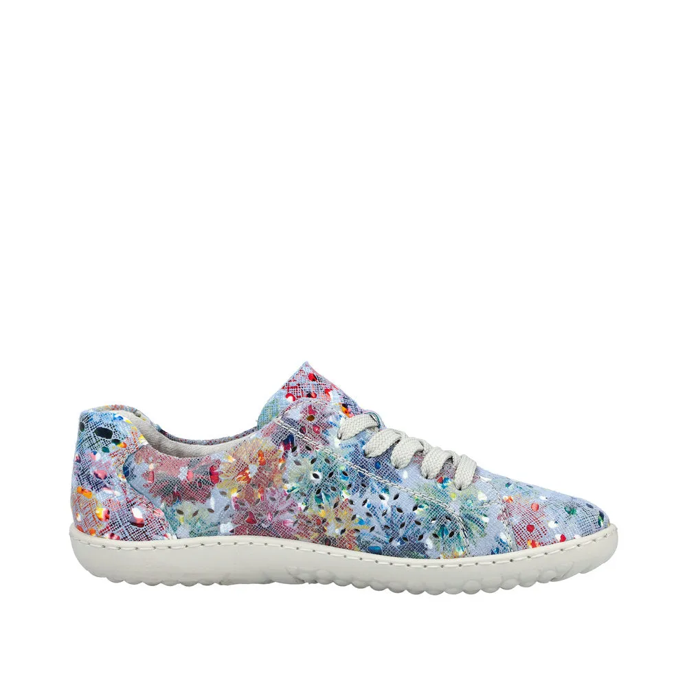 Rieker casual lase- up Trainer shoe 52827-90 SKY