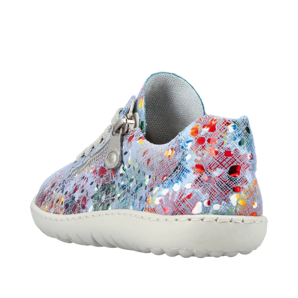 Rieker casual lase- up Trainer shoe 52827-90 SKY