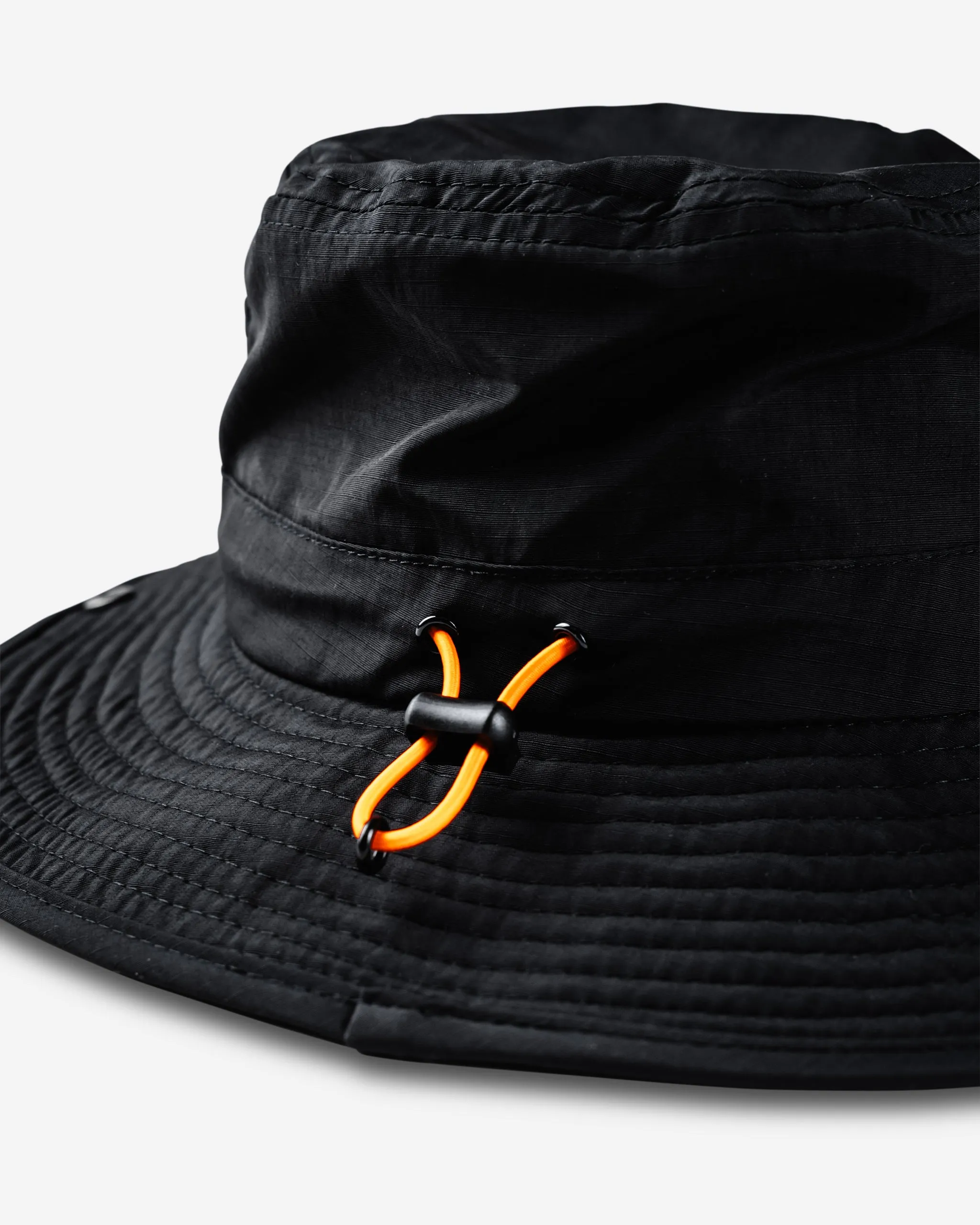 Ripstop Nylon Bucket Hat - Black