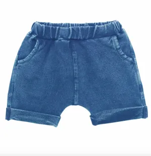 Rock Your Baby - Baby Smash Shorts in Blue Wash (Size 0-3mo)
