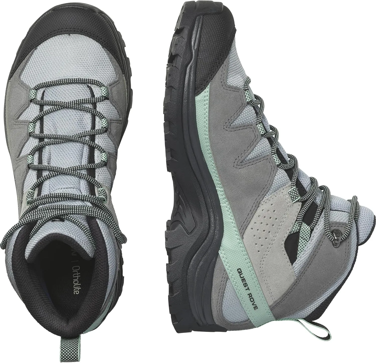 Salomon Womens Quest Rove Gore-Tex, Waterproof Backpacking & Hiking Suede Leather Boots