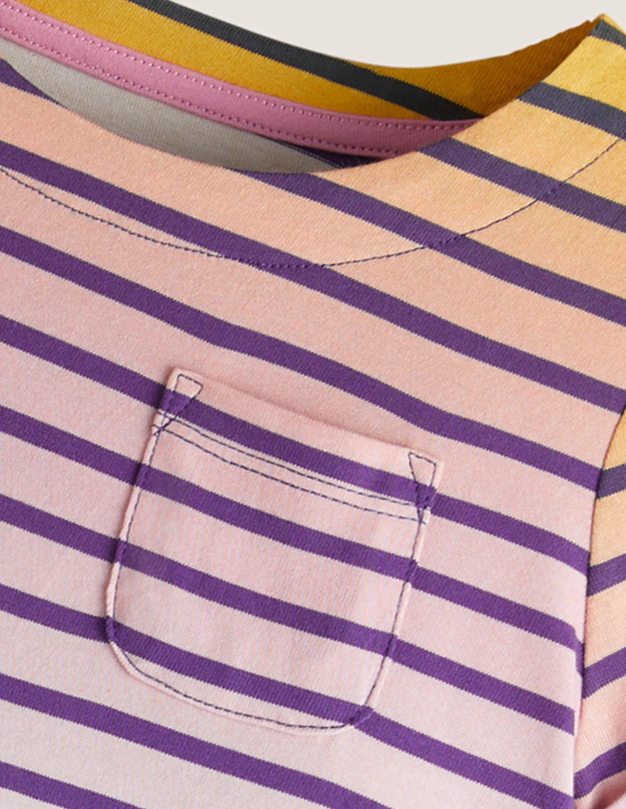 Short Sleeve Fun Jersey Dress-Rainbow Ombre