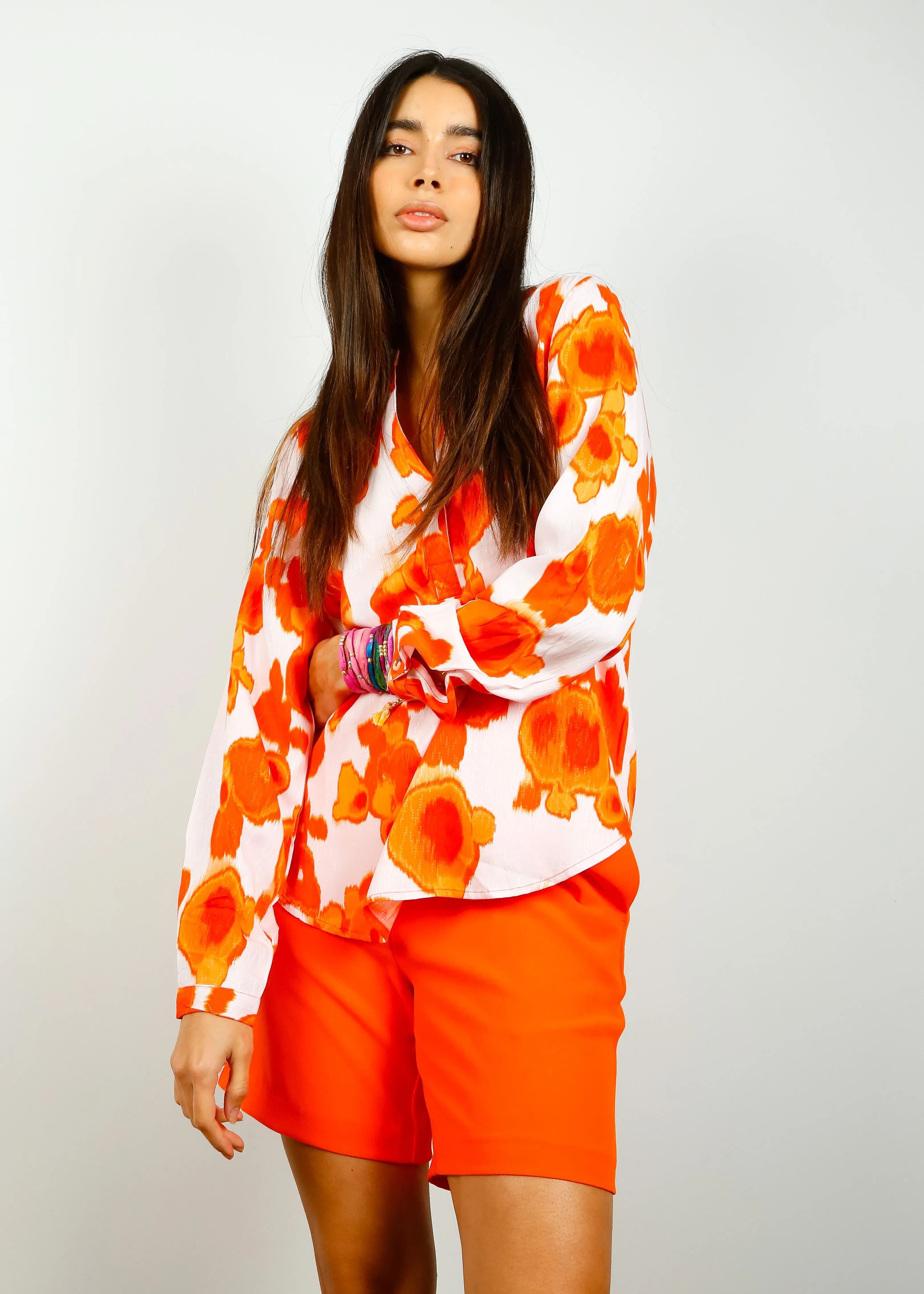 SLF Nicolette Printed Top in Orangeade