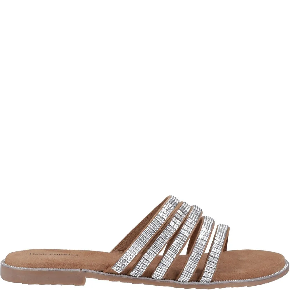 Tan/Silver Paris Slide Sandals