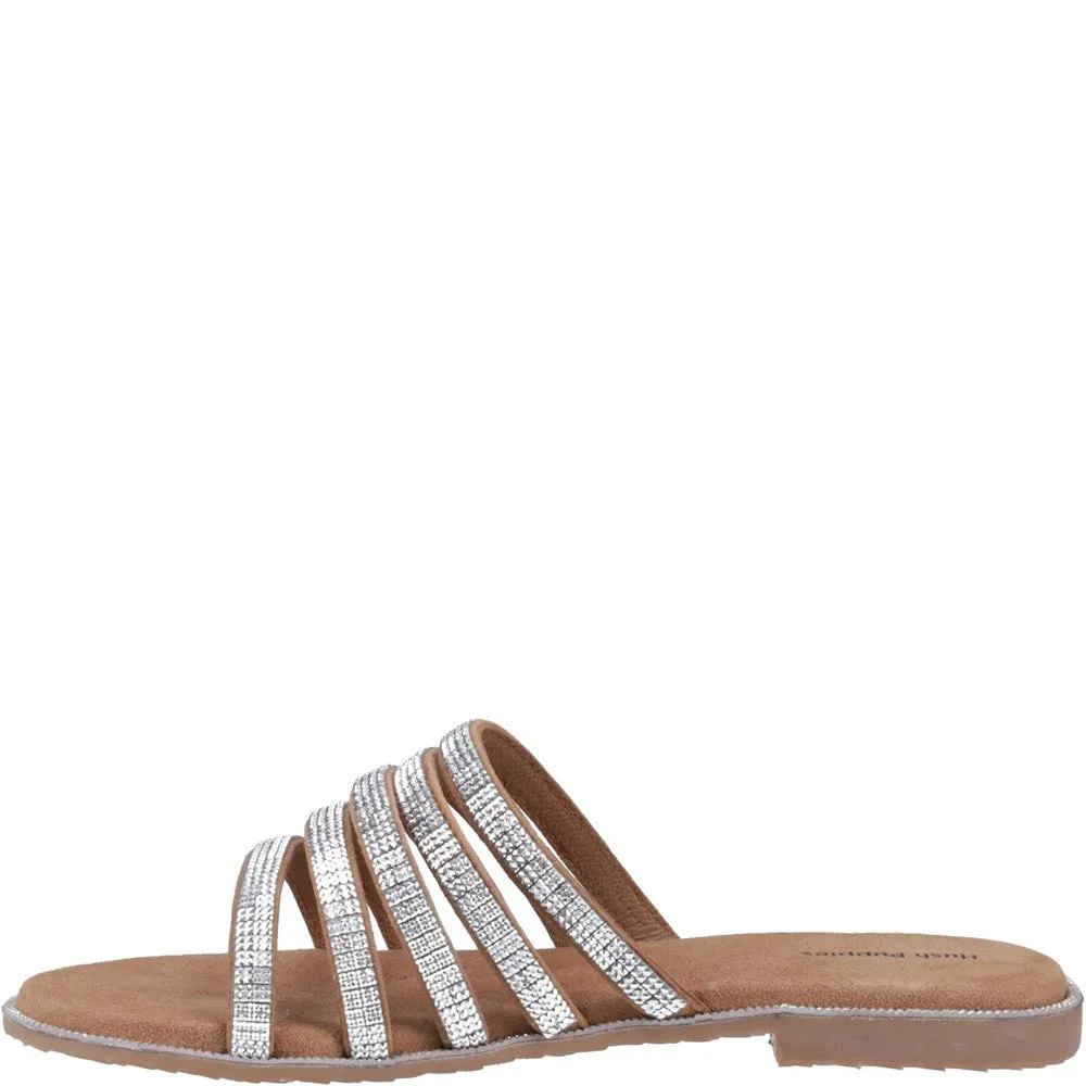 Tan/Silver Paris Slide Sandals