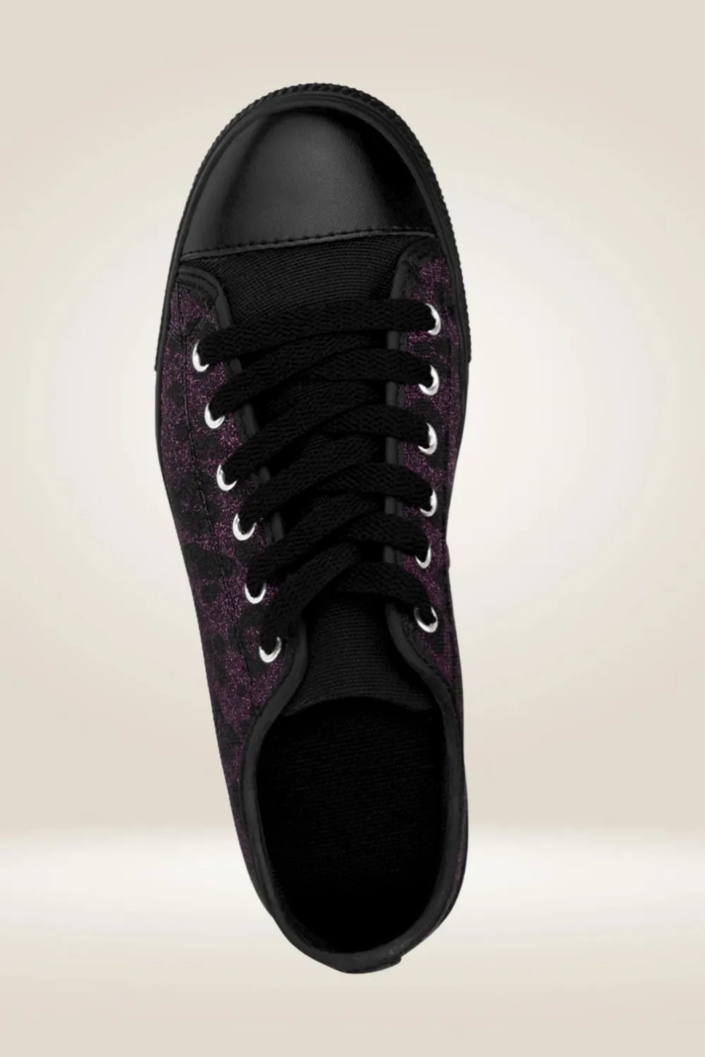 TGC Boutique Glitter Black And Purple Sneakers