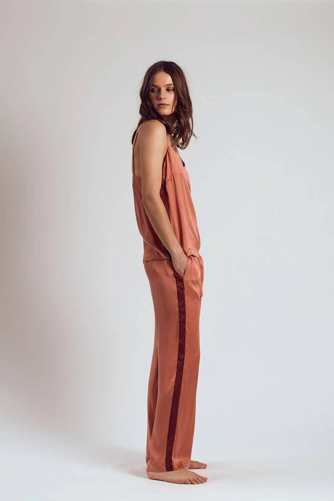 The Silk Robe Silk Flowy Set | Rose