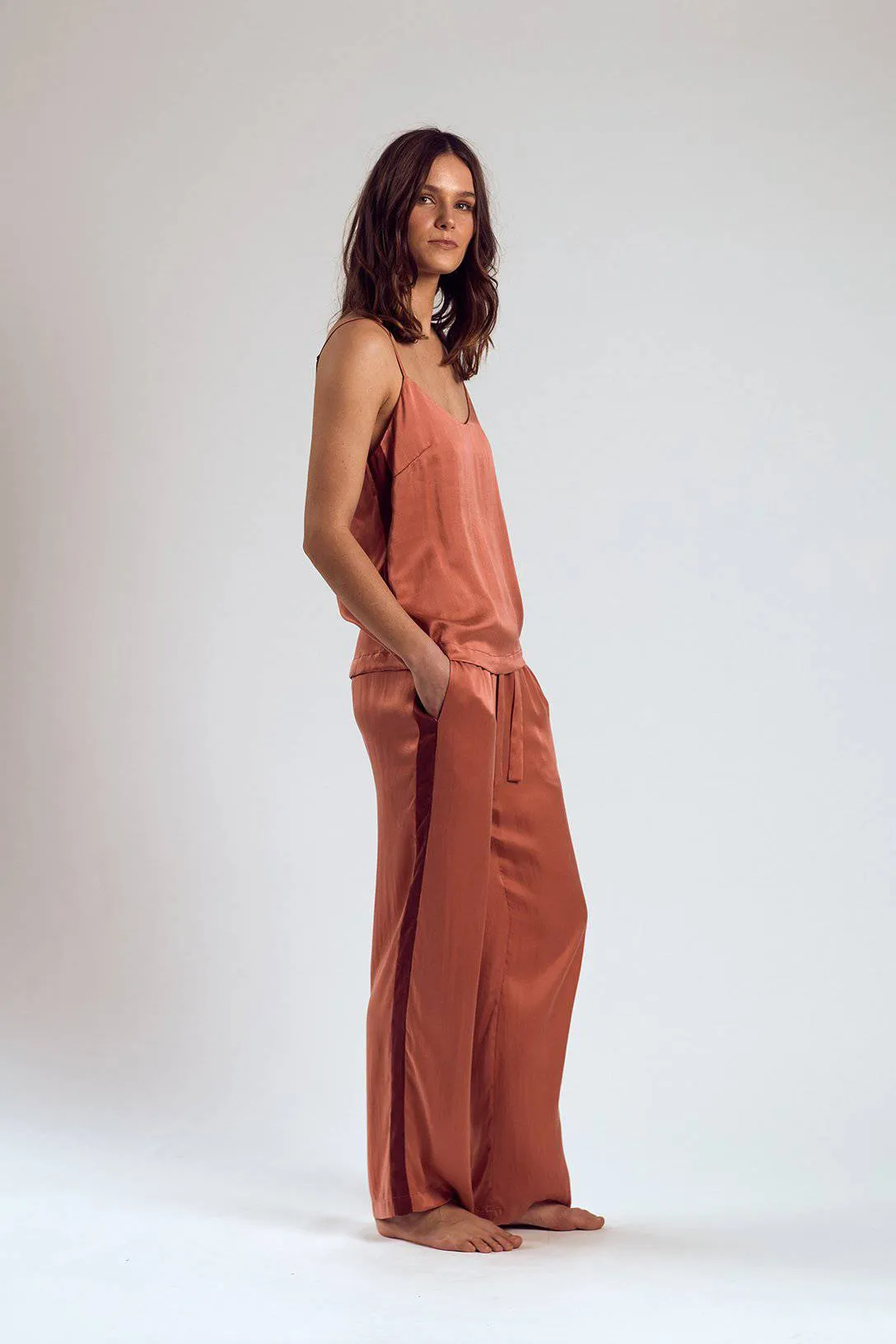 The Silk Robe Silk Flowy Set | Rose