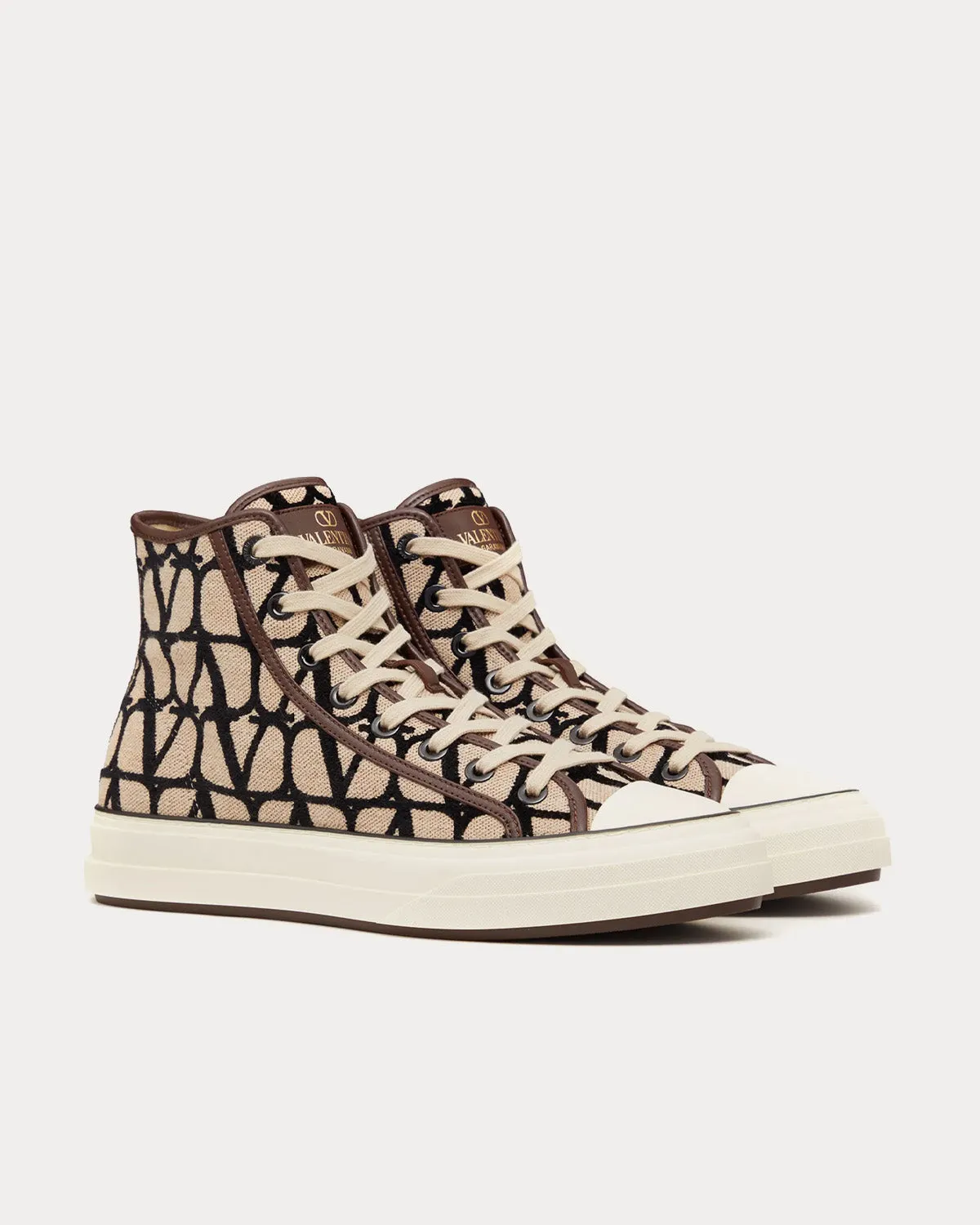 Toile Iconographe Totaloop Beige / Black High Top Sneakers