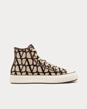 Toile Iconographe Totaloop Beige / Black High Top Sneakers