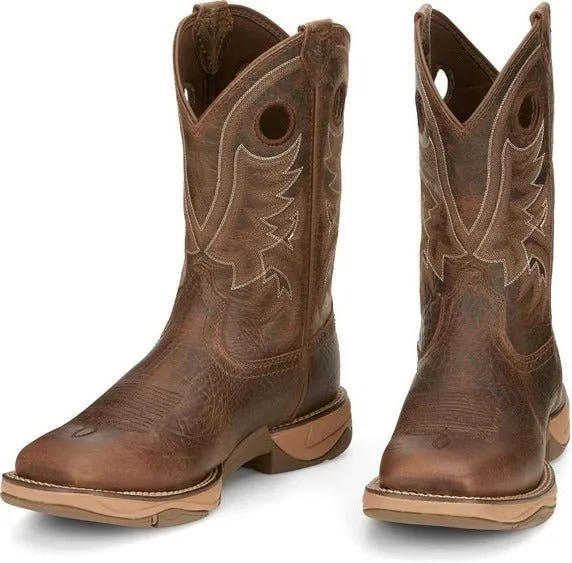 Tony Lama Men's 11" Waterproof Tumbleweed Brown Square Toe Work Boots