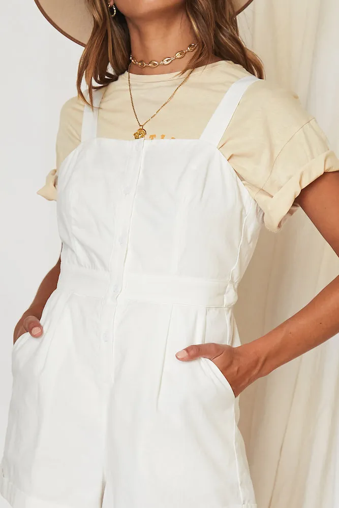 Tough Ride Romper White