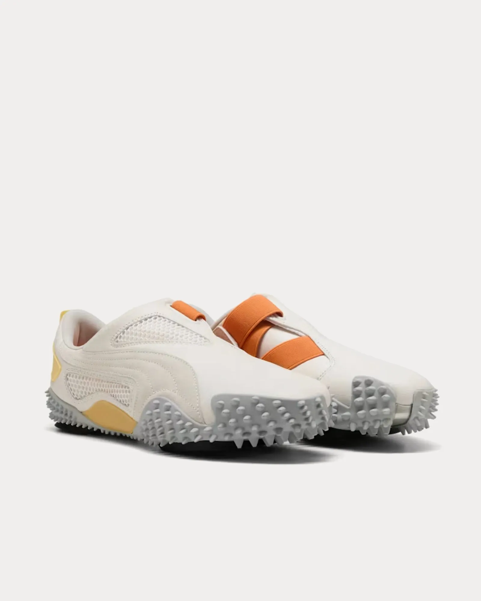 Ur Mostro Communication Beige / Orange Slip On Sneakers