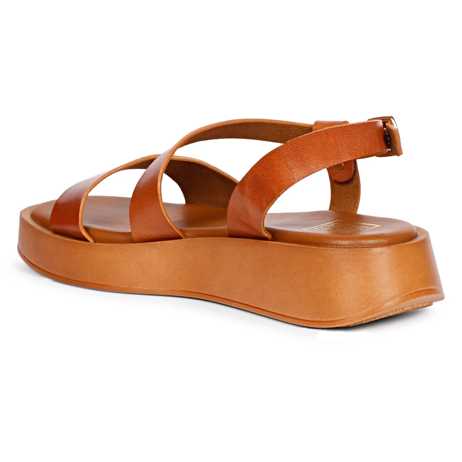 Vivi Blu - Nasrin Wedges Footwear - Cognac