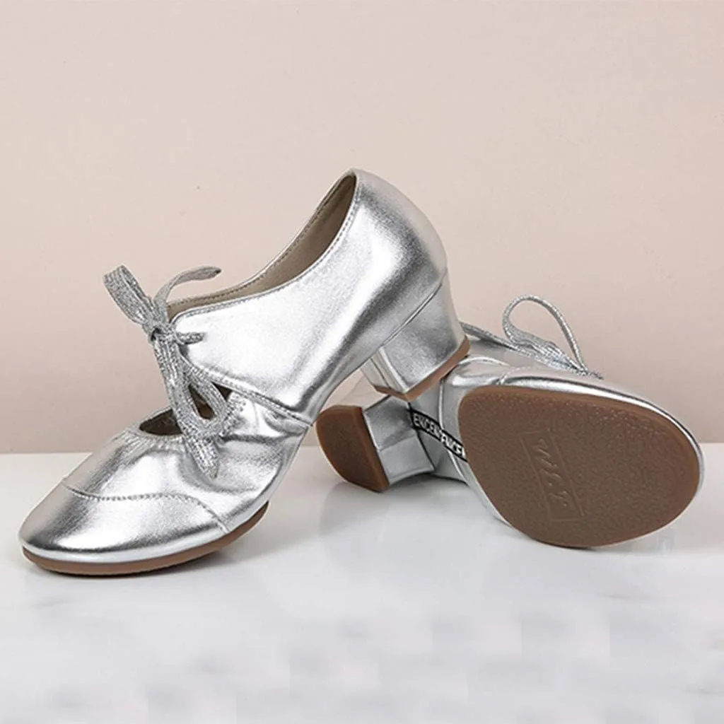 Women Dance Shoes Prom Ballroom Ballet Latin ??????achata Mid Heel Toe Performance Dance Dancing Shoes